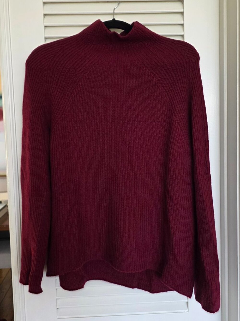 Naked Cashmere Kora Mock Neck Sweater Merlot Size XS